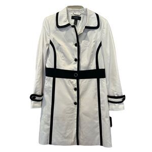 Alfani women’s White & Black Trench Coat Sz.10 NWT